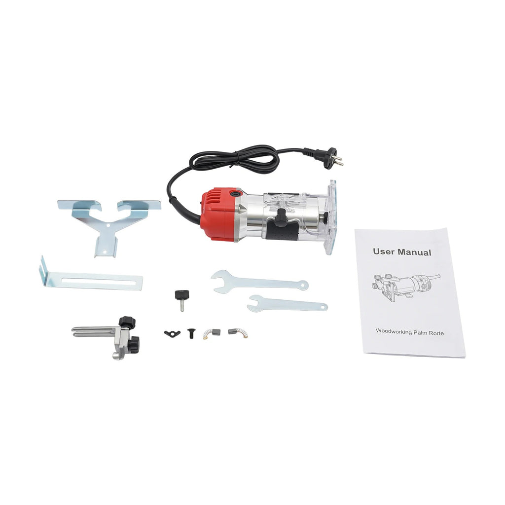 800W Electric Wood Router Machine – 30000RPM Woodworking Trimmer for Edge Trimming, Grooving & DIY Carpentry