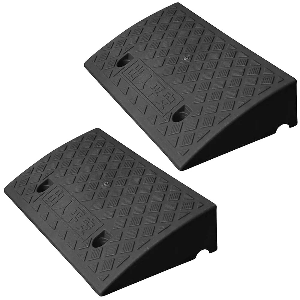 2pcs 50x27x7cm Ramps Curb Assisted Ramp Pad Portable PE Speed Bumps Slope for Driveway Loading Dock Sidewalk