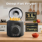 Mini Deep Fat Fryer – 850W-950W Electric Chip Fryer with Removable Oil Tank & Cool-Touch Housing