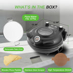 Professional Indoor Electric Pizza Oven – 1200W, 420℃ Fast Heat, Dual Control & 12" Removable Ceramic Stone