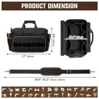 17-Inch Heavy-Duty Tool Tote Bag – Waterproof Multi-Pocket Organizer for Electricians & Mechanics