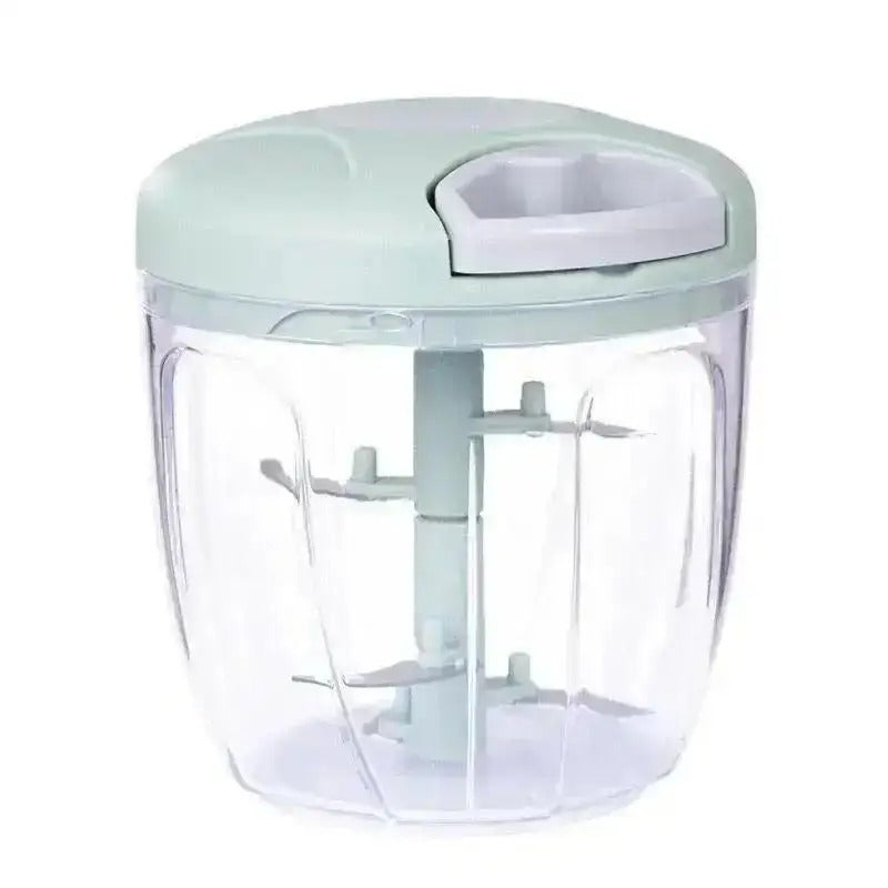 Manual Rotary Garlic & Vegetable Chopper – 500ml/900ml Hand-Powered Food Processor for Kitchen Prep