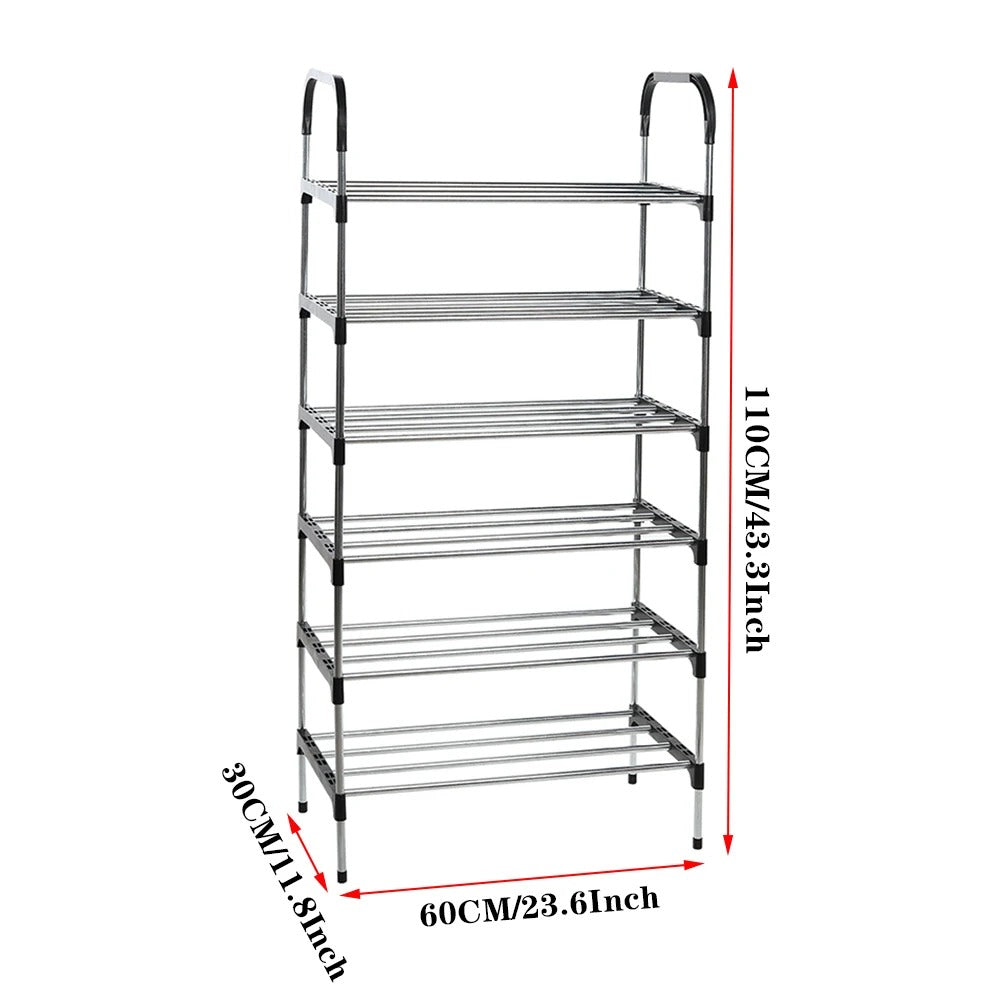 Multi-layer simple shoe rack entrance door storage rack household shoe rack can be stacked to save space shoe rack