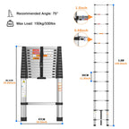 Telescopic Ladder Stainless Steel,load 150kg, Convenient Extendable ,For Pulling Walls, Changing Light Bulbs,Repairing Roofs,RV   4.8   160 Reviews   ౹   2,000+ sold