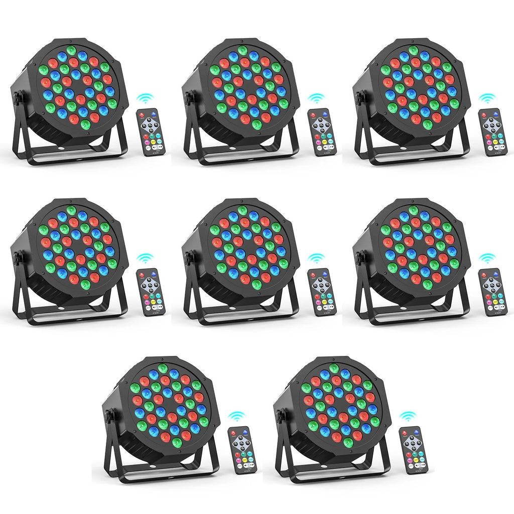 4/8PCS 36LEDs RGB Par Lights Remote & DMX Control Stage Light Effect Projector for Church Wedding Party Club Music Live