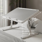 Foldable laptop bed tray table, height and angle adjustable laptop bed table, laptop table for bed/sofa/sofa chair/floor, laptop