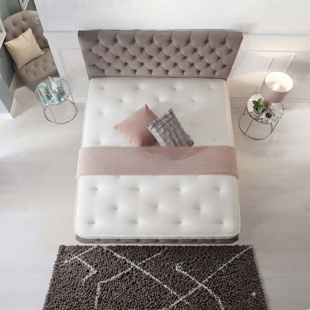 Ottoman Bed  with 2 x Bottom End Drawers & Orthopadic Mattress